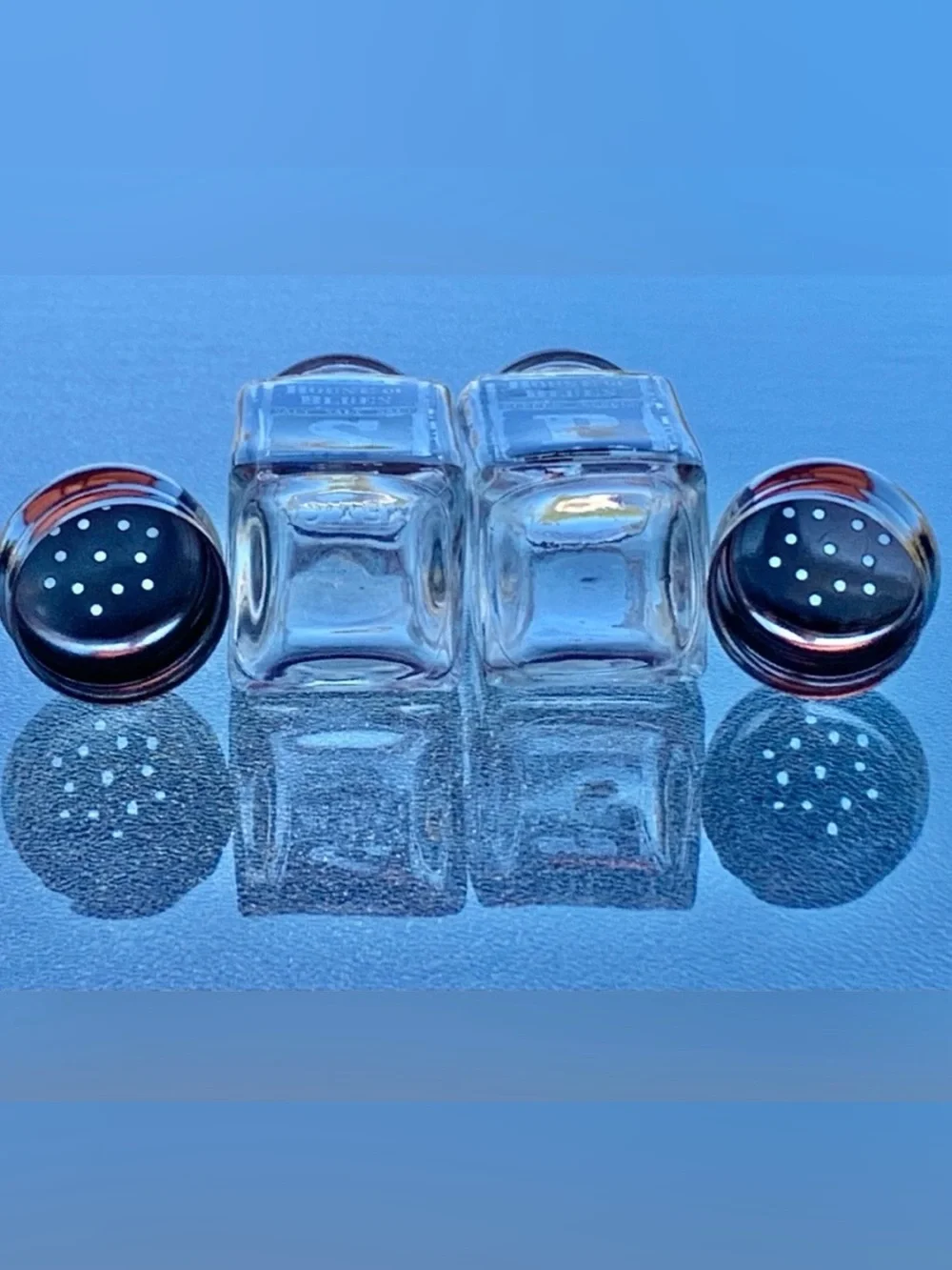 House of Blues Glass Salt and Pepper Shakers